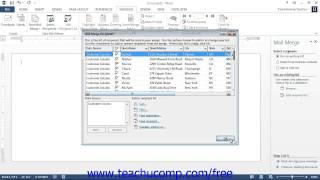 Word 2013 Tutorial The Step by Step Mail Merge Wizard Microsoft Training Lesson 18.2