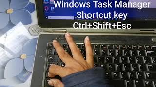 windows task manager shortcut key !! how to open windows task manager in laptop