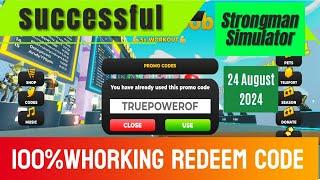 NEW ALL WORKING CODES FOR | STRONGMAN SIMULATOR IN AUGUST 2024! ROBLOX STRONGMAN SIMULATOR | CODES