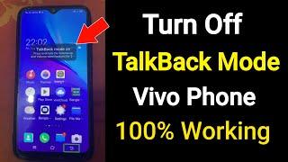 How to Turn Off TalkBack Mode On Vivo Mobile Phone 2024 | Vivo Talk Back Mode Turn Off