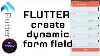 How to create a flutter dynamic form field | Flutter forms
