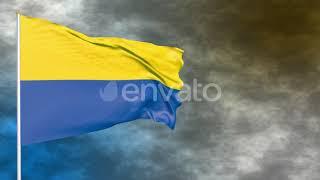 ukraine flag animation waving on cloudy background 4K / Videohive, Motion graphics, Backgrounds