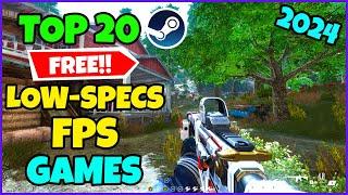 TOP 20 FREE FPS GAMES for Low End PC/Laptop - 2024 (4GB RAM, Intel HD Graphics)