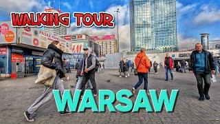 Life in Warsaw Poland walking tour 4K : OCTOBER 24 , 2024