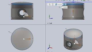 MODELING OF PISTON ON SOLIDWORKS.