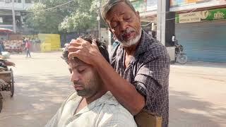 Old Man Amazing Head massage | Indian ASMR | Only $1.20 | Cosmic Indian Head Massage