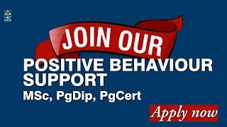 Positive Behaviour Support Online Distance Learning programme at the University of Glasgow.