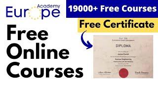 Academy Europe Free Online Courses with FREE Certificate | 19,000+ Free Courses