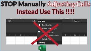 Autofit Row Height to Cell Contents Auto Text Wrap Easy Method #excel #exceltricks #exceltutorial