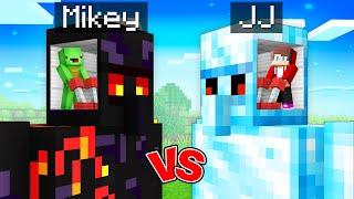 JJ's DIAMOND Golem vs Mikey's OBSIDIAN Golem Survive Battle in Minecraft - Maizen