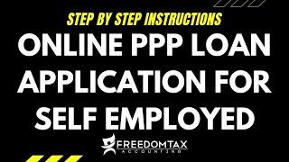 Online PPP Loan Application for Self Employed | Step by Step Instructions on How To Apply for PPP