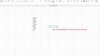 How to Count unique entries in Google Sheets