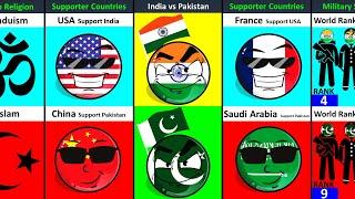 India vs Pakistan - Comparison and Their World Supporter Countries