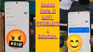 Xiaomi Redmi Note 11 wifi problem fix 100% tested solution