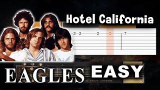 Eagles - Hotel California - EASY Guitar tutorial (TAB AND CHORDS)