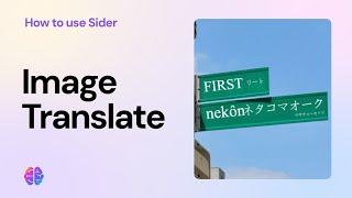 4-3 Translate: Image Translation - Sider