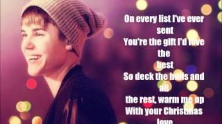 Justin Bieber - Christmas Love ( lyrics )