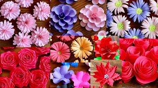 10 Simple and Beautiful Paper Flowers - Paper Craft - DIY Flowers - Home Decor