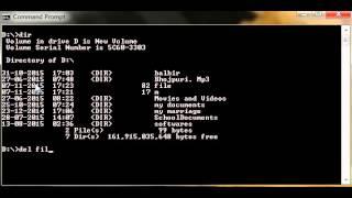 How to Delete Files in Ms Dos Using Delete Command