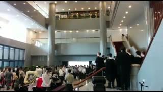 Choir from St John's College, University of Cambridge, sings "Home" at Parliament House