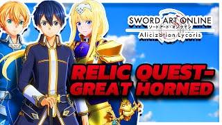 Sword Art Online Alicization Lycoris - Relic Quest - Great Horned (Lockiss Rocks) Guide