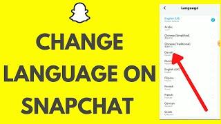 Change Snapchat Language | How to Change Language on Snapchat (2021)