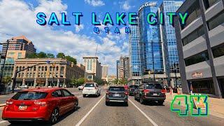 Salt Lake City Drive on a Great Sunny Day Part 1/4, Utah USA 4K - UHD