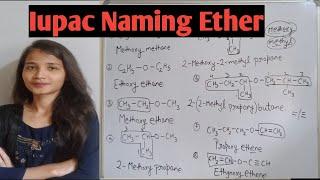 Iupac Naming for Ether|| class 11,12th|| organic chemistry