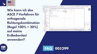 [EN] FAQ 005299 | Wie kann ich das ASCE 7-Verfahren für orthogonale Richtungskombination (Regel 1...