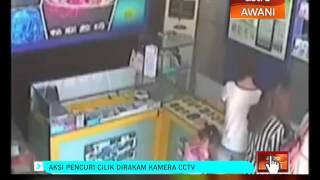 Aksi pencuri cilik dirakam kamera CCTV