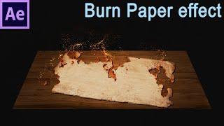 After Effects tutorial - How to make Burn paper effect - 102