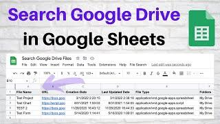 Search Google Drive on Google Sheets using Apps Script
