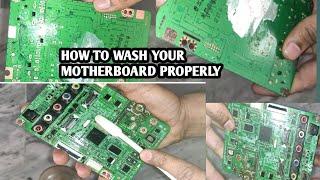 How to wash motherboard properly full cleaning no carbon