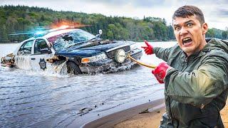 Magnet Fishing at the Sunken Police Car Site: Shocking Discoveries Unveiled! **POLICE INVOLVED**