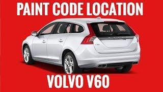 Where is the Paint Code / Colour Code Location on Volvo V60 - Find it Fast!
