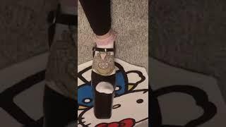 My thin white low cut anklet sailor moon ruffle socks with black leggings and 10in pleaser heels