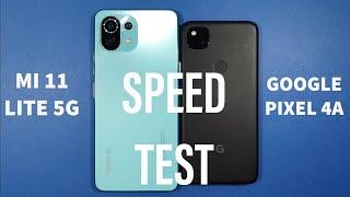 Xiaomi Mi 11 Lite 5G vs Google Pixel 4a Speed Test