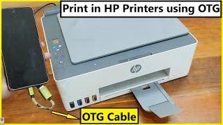 2 step only - How to Print in HP Printer  from Phone using OTG | Printing in HP Smart Tank Printers