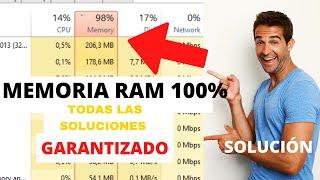 MEMORIA RAM al 100% WINDOWS 10 | Como liberar memoria RAM SOLUCIONES