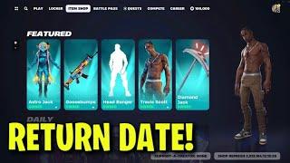 TRAVIS SCOTT SKIN RETURN DATE in FORTNITE ITEM SHOP! (Travis Scott Skin Returning Chapter 6)