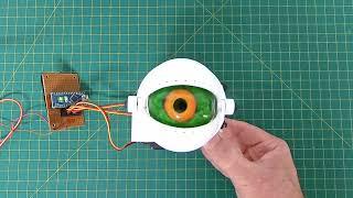 3D printed animatronic eye mechanism