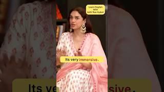 Let’s learn English with Aditi Rao Hydari | English vocabulary |Anju Jindal |New words | immersive