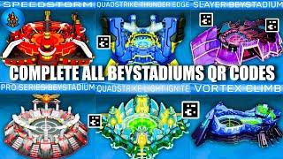 COMPLETE ALL BEYSTADIUM'S QR CODES BEYBLADE BURST APP | TOTAL BURST