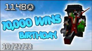 Hitting 10,000 WINS On My Birthday  (Hypixel Bedwars)