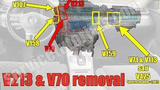 How to remove V213 & V70 Air Indirect Ventilation Flap Control Motor VW Passat B6, B7 CC, Skoda Seat