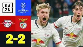 90+6! Forsberg ballert RB ins Achtelfinale: Leipzig - Benfica 2:2 | UEFA Champions League | DAZN