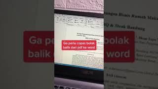 ini dia cara Cepat Copy paste File pdf ke Word