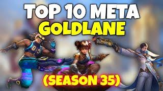 10 NEW META GOLDLANE HEROES TO RANK UP SEASON 35 | Mobile Legends Tier List