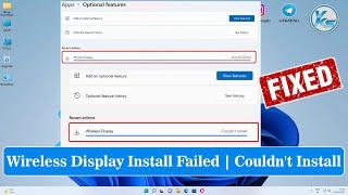  How To Fix Wireless Display Install Failed | Wireless Display Couldn't Install