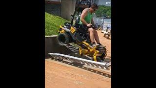 Lawn mower ramp fail gone right?!?